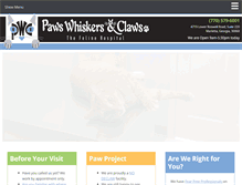 Tablet Screenshot of pawswhiskersandclaws.com